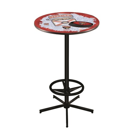 Holland Bar Stool Co 42" Black Florida Panthers Pub Table, 36" dia. Top L216B4236FlaPan-D2